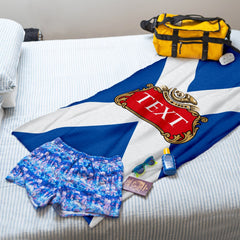 Scotland Flag -Personalised Lightweight, Microfibre Beach Towel
