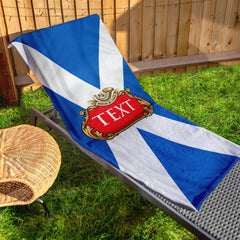 Scotland Flag -Personalised Lightweight, Microfibre Beach Towel