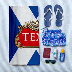 Scotland Flag -Personalised Lightweight, Microfibre Beach Towel