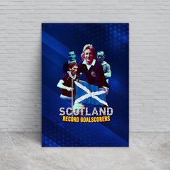 Scotland Goal scoring Legends - A4 Metal Sign Plaque - Frame Options Available