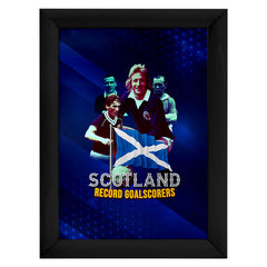 Scotland Goal scoring Legends - A4 Metal Sign Plaque - Frame Options Available