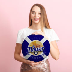 Scotland Rugby Union Flower  - Legend Collection - Circle Cushion 14inch