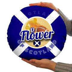 Scotland Rugby Union Flower  - Legend Collection - Circle Cushion 14inch