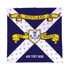 Scotland - The Brave - Personalised Retro Football Fleece Blanket