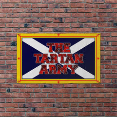 Scotland - The Brave - Tartan Army Saltire - 5 X 3 Retro Football Banner