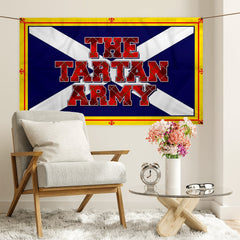 Scotland - The Brave - Tartan Army Saltire - 5 X 3 Retro Football Banner