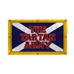 Scotland - The Brave - Tartan Army Saltire - 5 X 3 Retro Football Banner