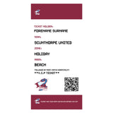Scunthorpe United Beach Towel (Personalised Fans Ticket Design)