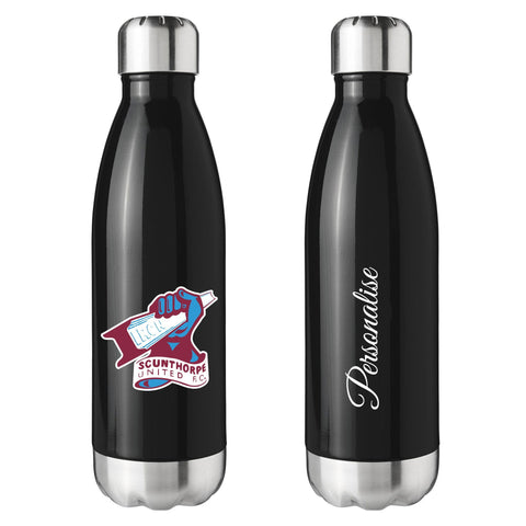 Scunthorpe United FC Crest Black Insulated Water Bottle