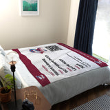 Scunthorpe United Personalised Fleece Blanket (Fans Ticket Design)