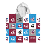 Scunthorpe United Personalised Kids' Hooded Towel - Chequered