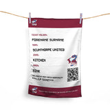 Scunthorpe United Tea Towel - Personalised (Fans Ticket Design)