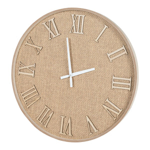 Serenity Hessian Woven Wall Clock 50cm