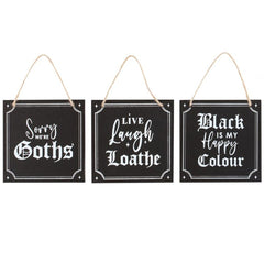 Set of 12 Gothic Mini Signs
