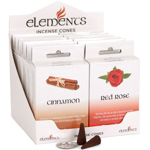 Set of 12 Packets of Elements Incense Cones Mixed Fragrances
