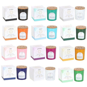 Set of 12 Zodiac Gemstone Candles