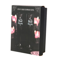 Set of 2 Dead Thirsty Champagne Flutes