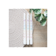 Set of 3 Chakra Balancing Taper Dinner Candles