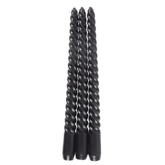Set of 3 Dark Romance Twist Taper Candles