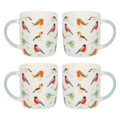Set of 4 Garden Bird Mugs