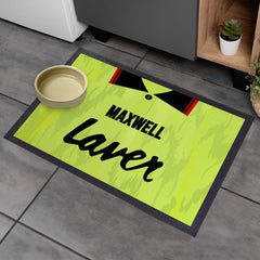 Sheffield 1990 Away Shirt - Personalised Retro Door Mat - 60cm x 40cm