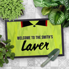 Sheffield 1990 Away Shirt - Personalised Retro Door Mat - 60cm x 40cm