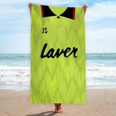 Sheffield - 1990 Away Shirt - Personalised Retro Lightweight, Microfibre Beach Towel - 150cm x 75cm