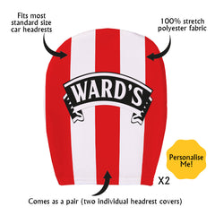 Sheffield 1996 Home - Retro Football Shirt - Pack of 2 - Car Seat Headrest Covers