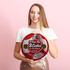 Sheffield  Marching in - Football Legends - Circle Cushion 14inch