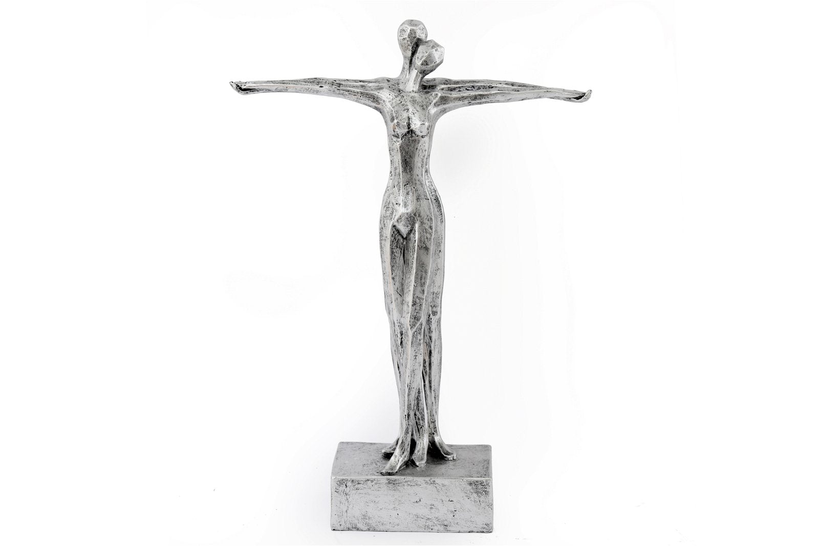 Silver Standing Couple Statue