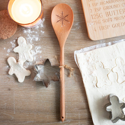 Snowflake Wooden Spoon Baking Set