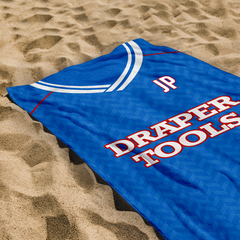 Soton - 1987 - Away Shirt - Personalised Retro Lightweight, Microfibre Beach Towel - 150cm x 75cm