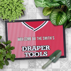 Soton 1987 Home Shirt - Personalised Retro Door Mat - 60cm x 40cm