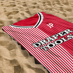Soton - 1987 - Home Shirt - Personalised Retro Lightweight, Microfibre Beach Towel - 150cm x 75cm