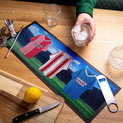 Soton Retro Hanging Football Shirts - Personalised Bar Runner