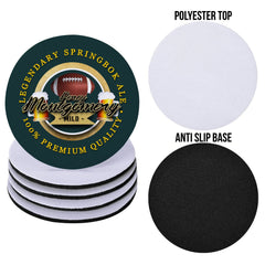 South Africa Rugby Union Montgomery - Coaster - Circle or Square