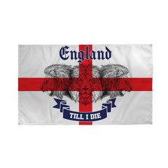 St George - England Till I Die - Roaring Lions - 5 X 3 Retro Football Banner