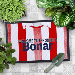 St Johnstone 1990 Away Shirt - Personalised Retro Door Mat - 60cm x 40cm