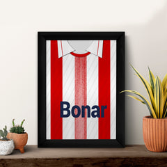St Johnstone Retro 1990 Away Shirt - A4 Personalised Metal Sign Plaque - Frame Options Available