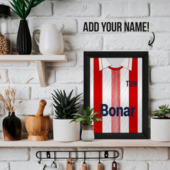 St Johnstone Retro 1990 Away Shirt - A4 Personalised Metal Sign Plaque - Frame Options Available