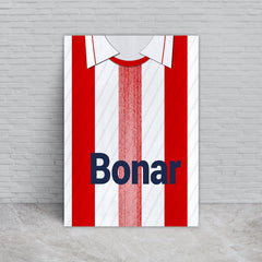 St Johnstone Retro 1990 Away Shirt - A4 Personalised Metal Sign Plaque - Frame Options Available