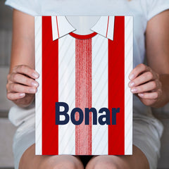 St Johnstone Retro 1990 Away Shirt - A4 Personalised Metal Sign Plaque - Frame Options Available