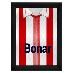 St Johnstone Retro 1990 Away Shirt - A4 Personalised Metal Sign Plaque - Frame Options Available