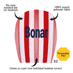 St Johnstone Retro 1990 Away Shirt - Retro Football Shirt - Pack of 2 - Car Seat Headrest Covers