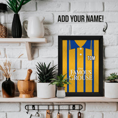St Johnstone Retro 1994 Away Shirt - A4 Personalised Metal Sign Plaque - Frame Options Available