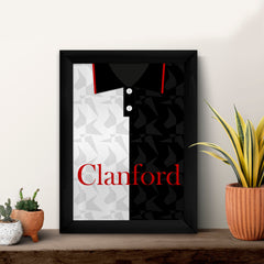 St Mirren Retro 1994 Home Shirt - A4 Personalised Metal Sign Plaque - Frame Options Available