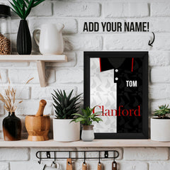 St Mirren Retro 1994 Home Shirt - A4 Personalised Metal Sign Plaque - Frame Options Available