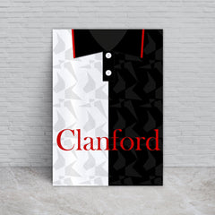 St Mirren Retro 1994 Home Shirt - A4 Personalised Metal Sign Plaque - Frame Options Available