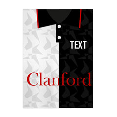 St Mirren Retro 1994 Home Shirt - A4 Personalised Metal Sign Plaque - Frame Options Available