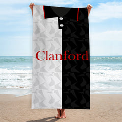 St Mirren Retro 1994 Home Shirt - Personalised Lightweight, Microfibre Retro Beach Towel - 150cm x 75cm